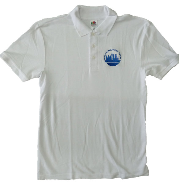 MIS Poloshirt with embroidered Logo, white - Discontinued Model