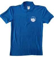 MIS Poloshirt mit gesticktem Logo, blau - Auslaufmodel