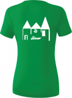 Bremen Erima HOUSE Funktions T-Shirt, Damen mit Schul- und House Logo 34 Schnoor, grün